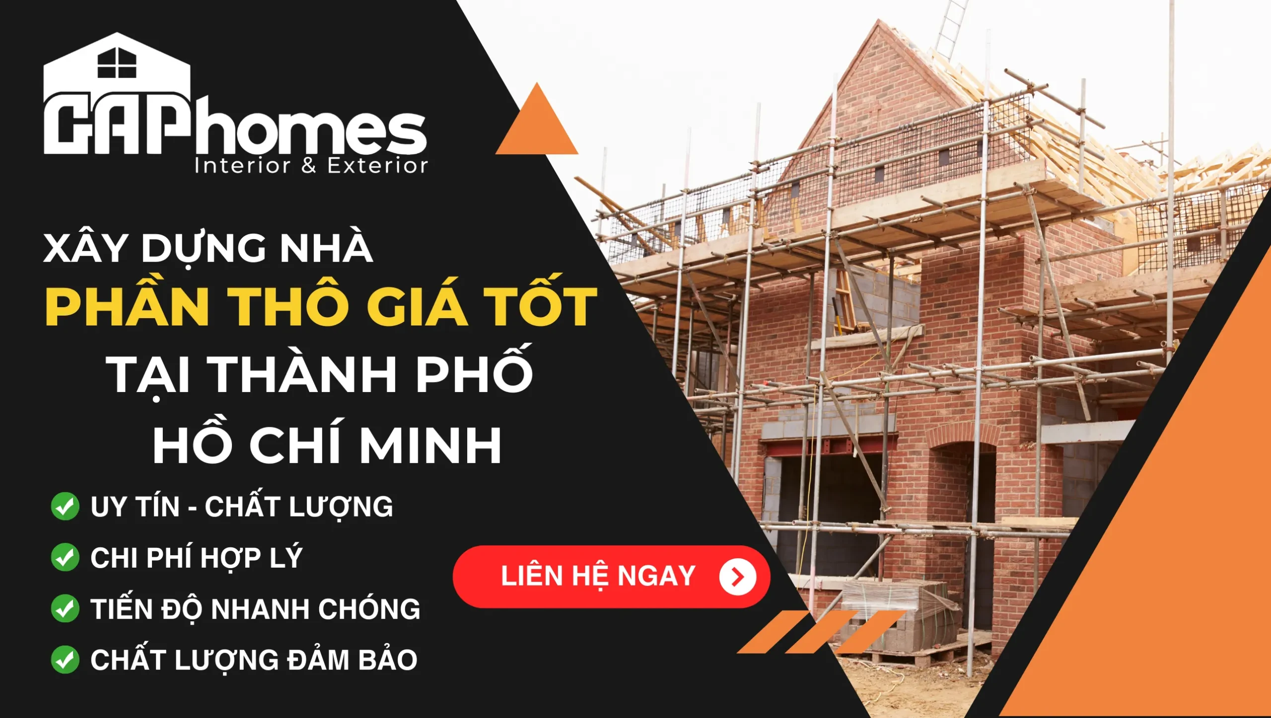 Xây dựng nhà phần thô giá tốt tại thành phố Hồ Chí Minh